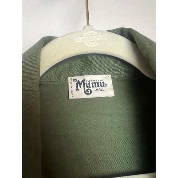Show Me Your MuMu Army Jacket Olive Bull Sz. S - Picture 3 of 6